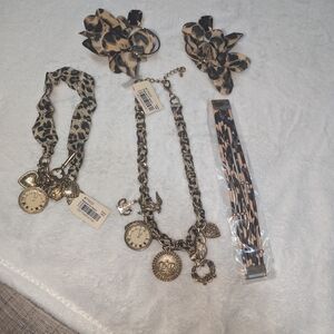 Leopard Print Women's Accessory Set